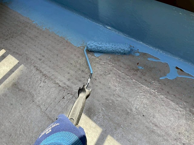 明石市のベランダ塗装工事